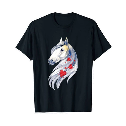 Pferde Shirt Mädchen Reiten Damen Bekleidung Women's Horse Shirt for Riders and Horses Girls Riding T-Shirt