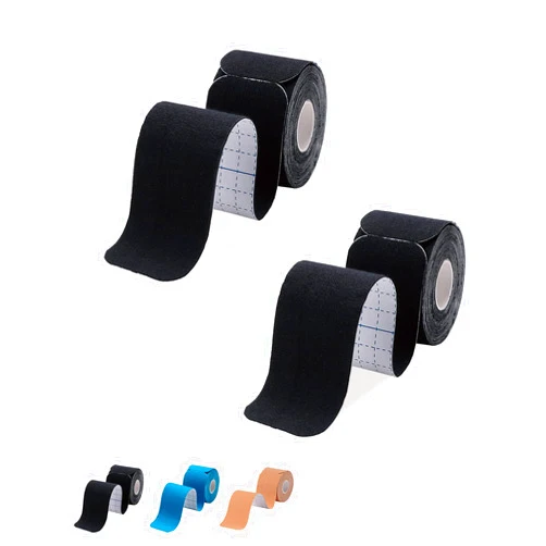 MUSEFITR Kinesiology Tape Precut 2 Rolls Pack-Athletic Kinesiology Tape for Muscle & Joints-Physical Therapy Tape for Knee,Ankle,Shoulder,Back,Plantar Fasciitis-Latex Free and Water Resistant-40 Strips,Black
