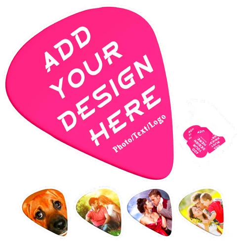Yshsaiwj Custom Guitar Picks 12-180 Pack Personalized Guitar Picks Design with Your Own Photo Text Custom One-sided Printing Guitar Pick Gifts for Men Women (12pcs One sided printing)