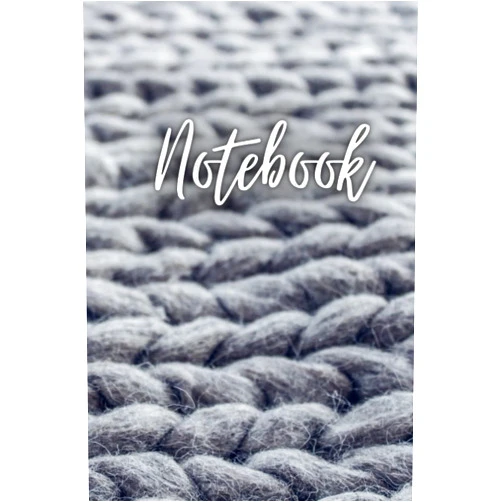 Rollason Press Notebook: Beautiful elegant grey knit journal with 120 lined pages, perfect for taking notes or composition at work, school and college