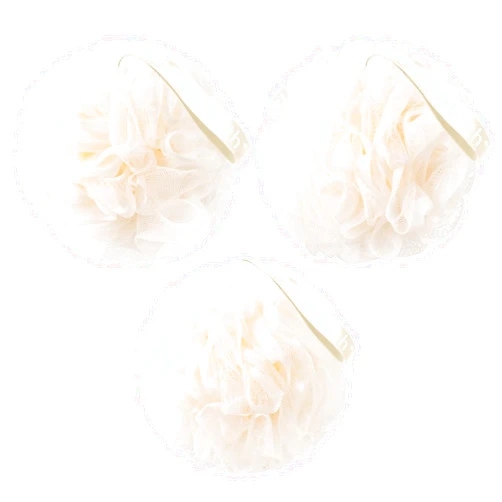 AmazerBath Loofah Sponge, Shower Loofah 60g/PCS - Body Scrubber Loofa Set of 3 Cream Color, Bath Sponge for Men and Women