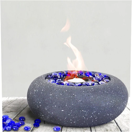 Greyhoo 11-inch Portable fire Pit, Tabletop Fireplace fire Bowl Use Iso-Propyl Alcohol as Fuel. Clean-Burning Bio Ethanol Ventless Fireplace for Indoor Outdoor Patio Parties Events