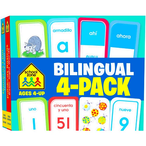 School Zone Bilingual Spanish/English Flash Card Set: Tarjetas de Índice Bilingües Español/Inglés, Alphabet, Sight Words,: Numbers 1-100, Colors & ... Immersion (Spanish) (Spanish Edition)