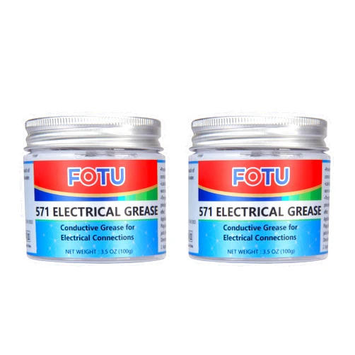 FOTU 571 Electrical Contact Grease,Conductive Grease Electrical Connections, Prevent Wiring and Other Electrical Connections Against Salt, Dirt, and Corrosion (2-Pack, 3.5 Oz)