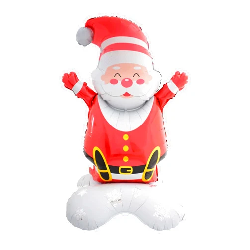 Wamnexti 34Inch Christmas Inflatable Santa Claus, Inflatables Aluminum Film Foil Balloons Big Holiday Balloons for Xmas Home Party Decoration