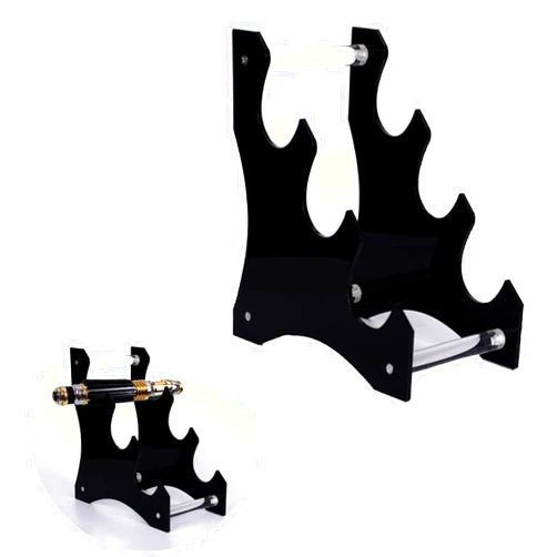 WANLIAN Lightsaber Stand Sword Stand Desktop Acrylic Lightsaber display Stand Lightsaber hilt Stand for Display Light saber Decorative Sword Stand (Black)