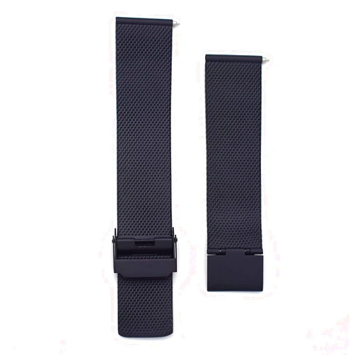 THEAGE Titanium Mesh Watch Band for Mens Women, Mesh Watch Straps (Black)
