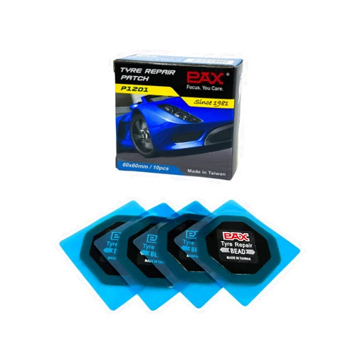 PAX 10Pcs 60 x 60mm Bias Truck Patch, Tire Repair for Puncture, Tire Flat Prevention, Emergency Repair Tool, Eco-Friendly, Suitable for Truck, Tractor (60mm)