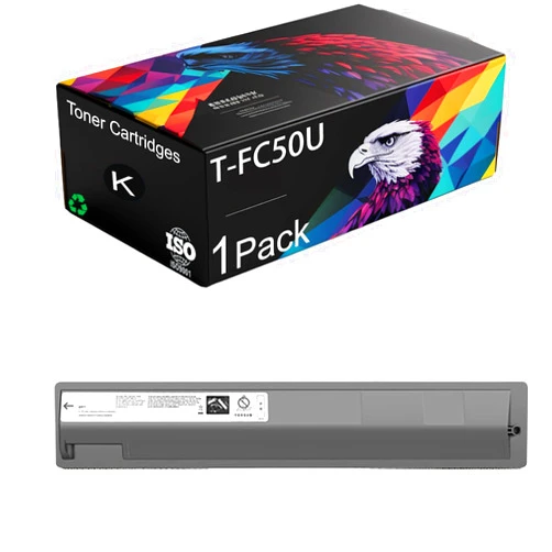 Wondrx T-FC50U Toner Cartridge Compatible for Toshiba T-FC50U-K T-FC50U-C T-FC50U-M T-FC50U-Y, Reliable Performance Compatible for Toshiba E-Studio 2555c 3055c 3555c 4555c 5055c Printer (Black 1Pack)