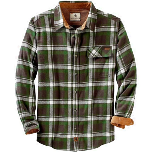 Legendary Whitetails Men's Flannel Shirt Long Sleeve Button Down 100% Cotton