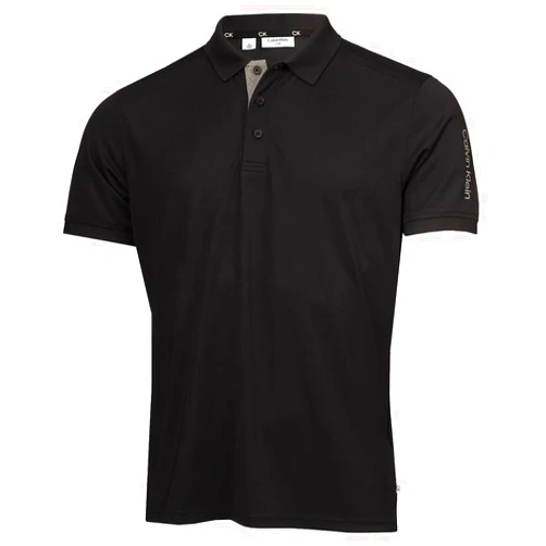 Calvin Klein Men's Club Golf Polo Shirt - Black - L