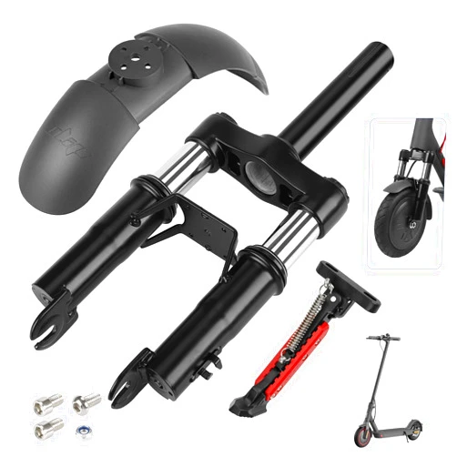 ulip Front Suspension Kit-Shock Absorber with Adjustable Kickstand-Mudguard Fender Accessories for Xiaomi M365 Pro Pro2 1S MI3 Essential Lite Electric Scooters.