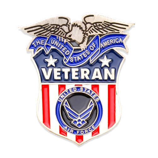 Coins For Anything, Inc Air Force Veteran Lapel Pin - US Air Force Veterans Hat Pin - USAF Veteran Pins - Vet Owned Company! Officially Licensed Product