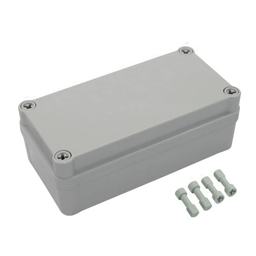 LeMotech Junction Box IP67 Waterproof Dustproof ABS Plastic Project Box for Electrical Outdoor Enclosure Gray 6.3 x 3.1 x 2.2 inch (160 x 80 x 55 mm)