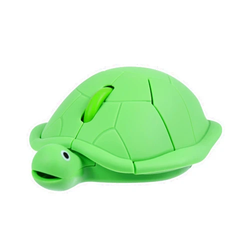Gabongcui Wireless Mouse,Cute Animal Green Turtle Shape Portable Quiet Lightweight Optical USB Mice Silent Cordless Mouse for PC Laptop Computer Notebook MacBook Desktop for Kids Adults, 1600 DPI 3 Buttons