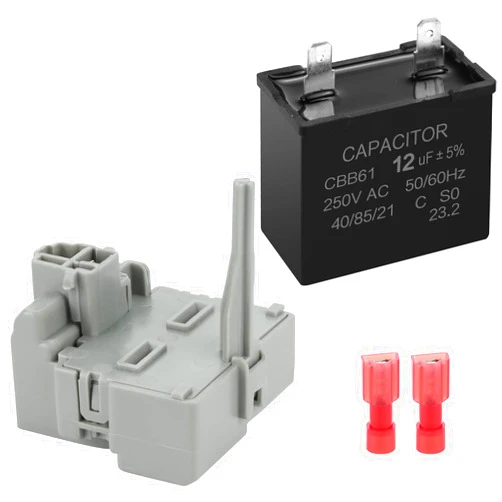 Funmit 2319792 W10197428 W10189190 TSD2 Refrigerator Start Device Relay Combination W10662129 Refrigerator Compressor Run Capacitor Compatible with Whirlpool Kenmore electrolux Refrigerator