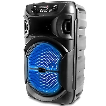 Technical Pro 8 Inch Portable 500 watts Bluetooth Speaker with Woofer & Tweeter, Festival PA LED Speaker with Bluetooth/USB Card, True Wireless Stereo, 30 Feet Bluetooth Range