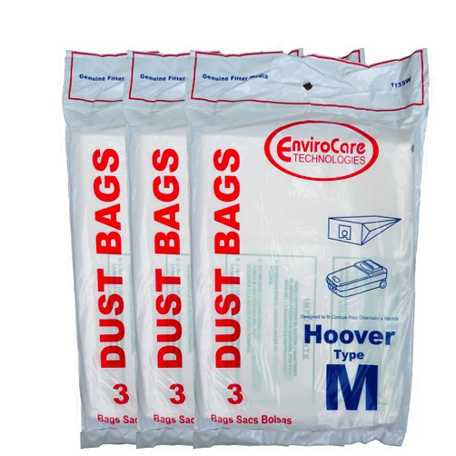 EnviroCare 9 Hoover Dimension Canister Type M Vacuum Dust Bags, Fits all Dimension Vacuum Cleaners, HO-4010037M, 4010037M, H4010037M, 4010037, S3273, S3275, S3277, S3471, S3491, S3493, S3623