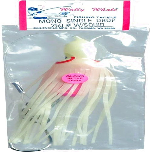 Gibbs Delta Tackle Single Drop with All Glow Squid, White