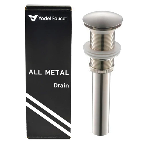 Yodel Faucet Vessel Sink Drain Without Overflow - Bathroom Sink Drain Stopper - Pop Up Drain - Fit for 1 3/4