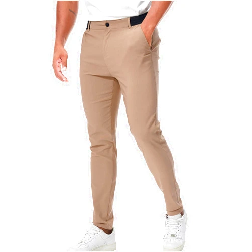 Suvifuly Men's Chino Casual Pants Slim Fit Skinny Tapered Cotton Dress Pants Stretch Jogger Golf Sweatpants with Pockets