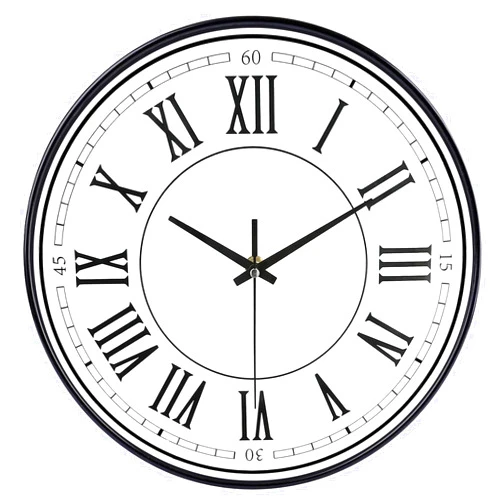 WOOPHEN 12 Inch Silent Wall Clock Battery Powered, Roman Numeral Rustic Luxury Art Wall Clocks for Living Room/Kitchen/Bedroom/Office/Classroom
