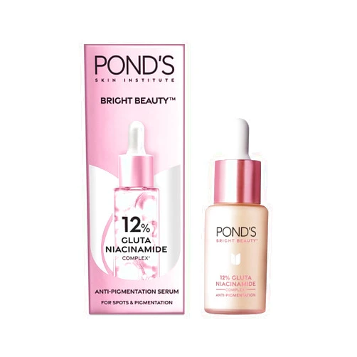 Pond's Bright Beauty Anti-Pigmentation Serum for Flawless Radiance with 12% Gluta-Niacinamide Complex, 14ml
