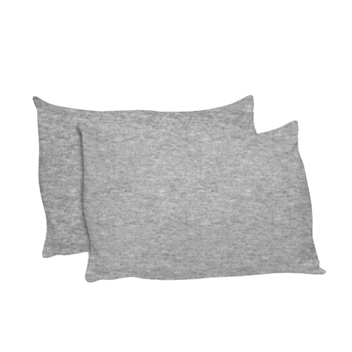 Betty Dain Stretch Jersey Universal Pillowcase - One Size Fits All Pillows, 100% Jersey Knit Cotton Pillowcase, Soft Covering for Standard and King Pillows, Zipper Closure, Gray, 2 Per Pack