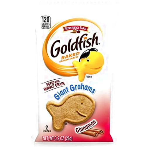 Generic Pepperidge Farm Gold fish Giant Graham Crackers Cinnamon, 30 Individually Wrapped Packages