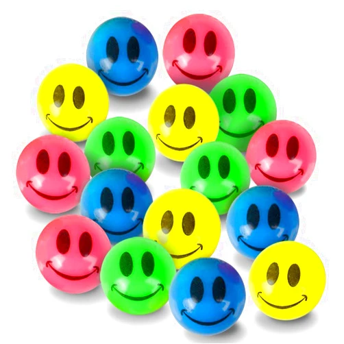ArtCreativity Mini Smile Face Bouncing Balls - Bulk Pack of 144-1 Inch Bouncy Balls in Assorted Bright Neon Colors - Best Birthday Party Favors and Piñata Fillers for Boys and Girls