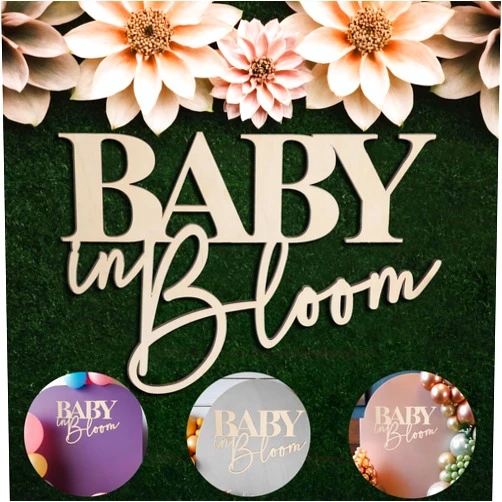 Yrrue Baby in Bloom Wooden Signs - 22.4