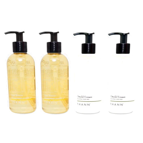 KHAOKHO THANN Eden Breeze Shower Gel and Oriental Essence Rice Extract Body Milk Set.
