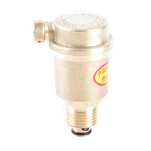 Plplaaoo Brass Automatic Air Vent Valve High Temperature Proof Proof Reliably Sealing for Solar Water Heater Pressure Relief HVAC System DN15 G1/2 Size 7cm Length