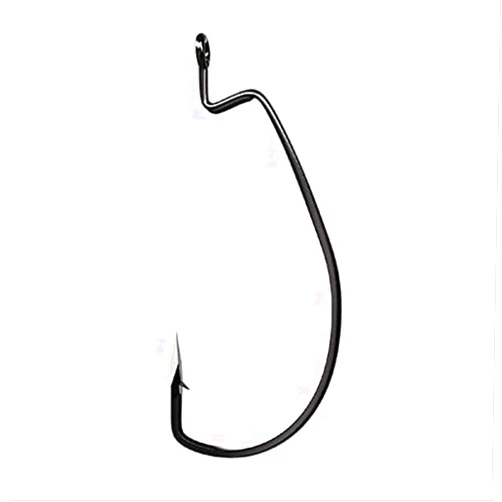 EAGLE CLAW Lazer Trokar Magworm Hook, Plat Black, 3/0 (6 Hooks)