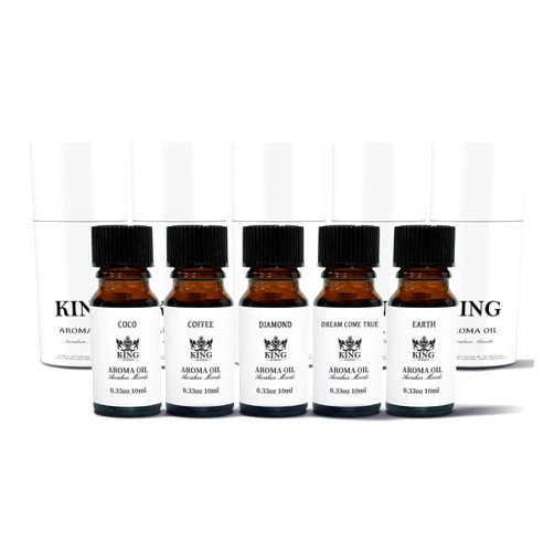 KING OF SCENTS Selling Set Aroma Diffuser Gift Set of Blended Essential Oils| Coco + Coffee + Diamond + Dream Come True + Earth - 10milliliter