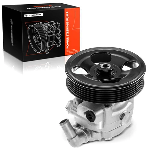 A-Premium Power Steering Pump, with Pulley, Compatible with Volvo XC90 2005 2006 2007 2008 2009 2010 2011, 4.4L Gas, Replace # 36000748, 8603618