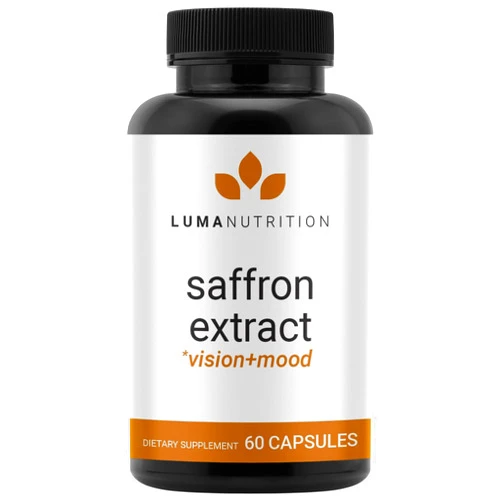 Luma Nutrition Saffron Extract Capsules - Premium Saffron Supplements - 88.50 mg Pure Saffron Pills - Mood Support - Eye Support - Made in The USA - 60 Capsules