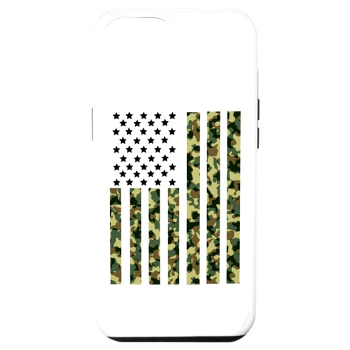 USA Flag Infantry Ranger Patriotic Artwork iPhone 12 Pro Max Camouflage Green American Flag Print Hunter Case
