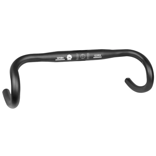 GORIX Bike Drop Handlebar Handle Bar 31.8mm Cyclocross Road Bicycle (Global Edition) SENBA Black (380mm)