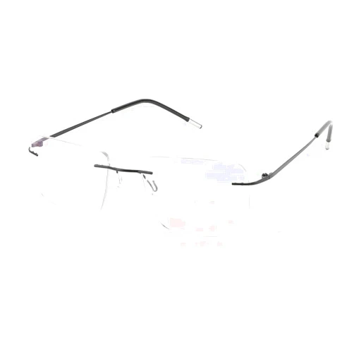 FEISEDY Progressive Multifocus Reading Glasses Rimless Blue Light Blocking for Men and Womens B4010