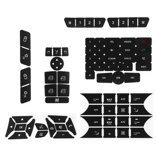 BIBAA Dash Button Repair Kit for Mercedes for Benz GLK350 C Class CLS C218 SLK W172 W204 W212 W218 W207 Car A/C Window Button Repair Sticker Decals Stickers
