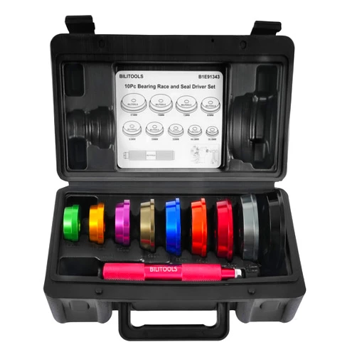 BILITOOLS Bearing Press Kit, 10 Piece Bearing Race and Seal Driver Set, Seal Driver Installer Set for Bearing Installation