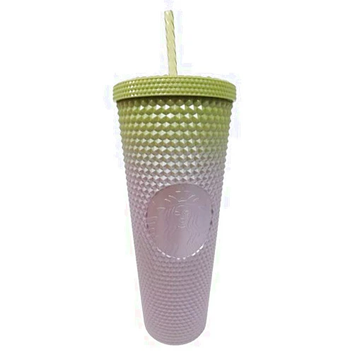 Starbucks Fall 2024 Green & Purple Studded Gradient Cold Cup Tumbler, Venti 24oz