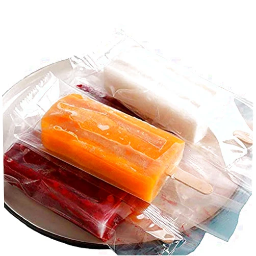 Weilan Ice Popsicles Bags Thick Frozen Pops Ice Cream Plastic Wrappers for Candy Food Grade Hot Sealing Packing Containers (200Pcs ,Clear)
