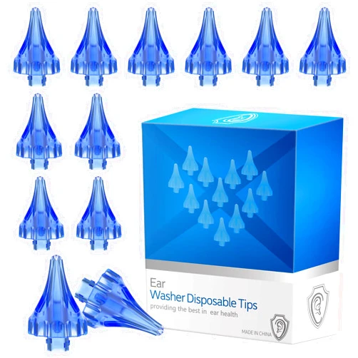 Melonsun Ear Irrigation Tips, 12 Pcs Ear Wash Tips for Ear Lavage Kit- Comfortable, Safe and Easy to Use, Compatible w/Melonsun and Other Such Ear Wax Removal Kits (12 Pack)
