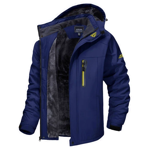 TACVASEN Men's Winter Ski Jacket Waterproof Snow Coats Snowboard Fleece Lining Jacket Warm Parka with Hooded