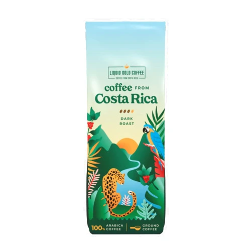 Liquid Gold Coffee Coffee from Costa Rica, 12 Ounce - Dark Roast Ground - 100% Arabica Coffee - by Liquid Gold Coffee - Locally Sourced Coffee