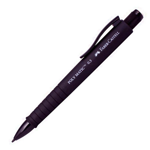 Faber-Castell Poly Matic Mechanical Pencil Automatic 0.5mm - Long Eraser Black