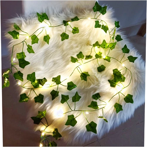 Putdigei Vine String Lights, [1 Pack] Ivy Decor Maple Leaf Garland Wreath Hanging lamp with 20 LED, Fairy Night Lights for Home, Room, Bedroom, Wall Decoration (6.5 FT, Battery Powered)