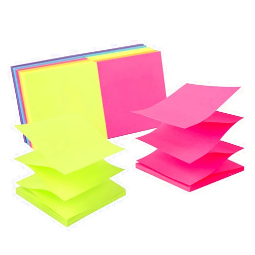 Kozerite (12 Pack) Pop-up Sticky Notes 3x3 in,Bright Colors Super Sticking Power Memo Pads, 6 Colors, Strong Adhesive